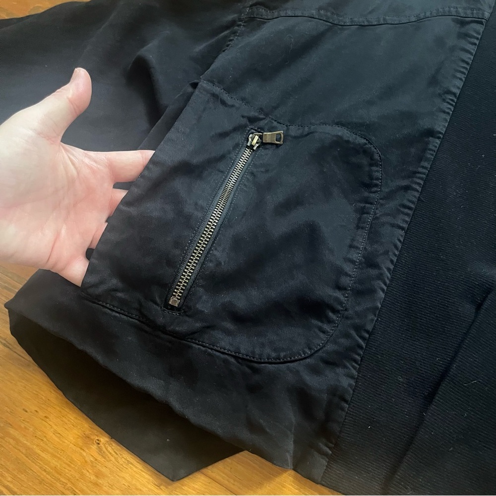 Young Fabulous & Broke Black Bomber Jacket with Gold Zippers - Picture 10 of 16